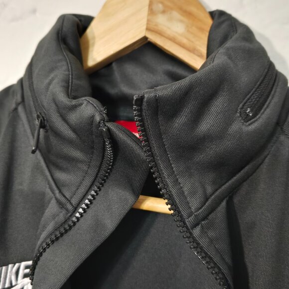 Nike Air Full-Zip Jacket, Medium, Black, Recycled Polyester Hood, Sportswear - Picture 4 of 5